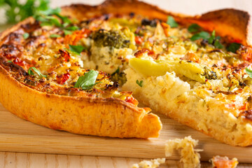 Homemade quiche