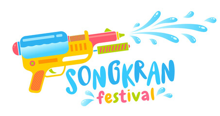 Vector logo for Songkran festival in Thailand.
