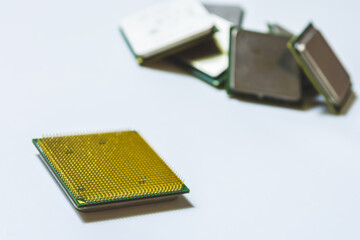 central processor for computer on a light background