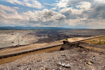Coal mine, Sokolov,Czech Republic. Polluted environment.