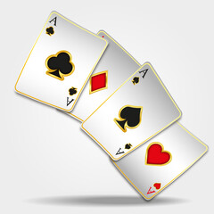 Set of playing aces 