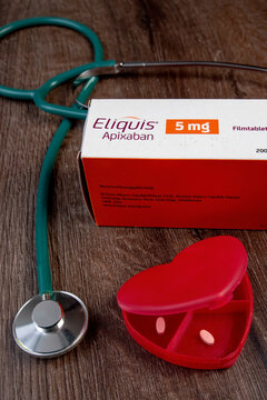 Apixaban, sold under the brand name Eliquis among others, is an anticoagulant medication used to treat and prevent blood clots and to prevent stroke