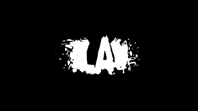 Celaya. Animated letters. Motion inscription. White letters from drops, liquid. Cartoon style. Transparent Alpha-channel. Mexican sunny Celaya for social media, bloggers TV. UHD 4K video.