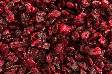 macro image dried cranberries close-up natural background
