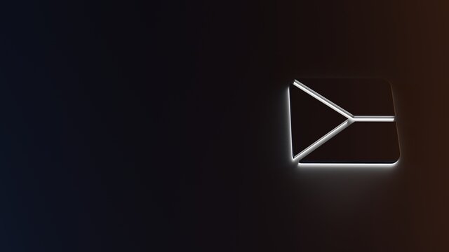 recommend clip art: 3d rendering of white light stripe symbol of Czech republic flag on dark background