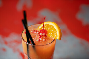 Orange, grapefruit fresh on the bar table