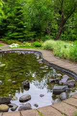 details from the Botanical garden in Akureyri, Iceland during summer season