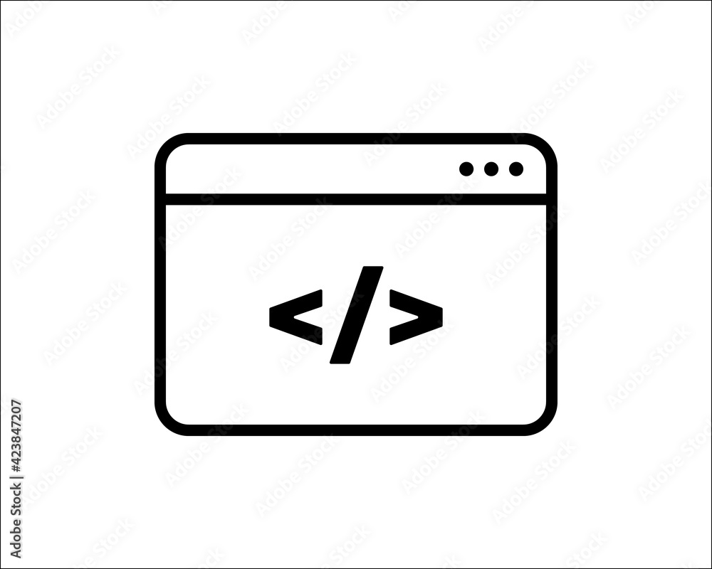 Aufkleber code icon in trendy flat style isolated on grey background. code symbol for your web site design, lo