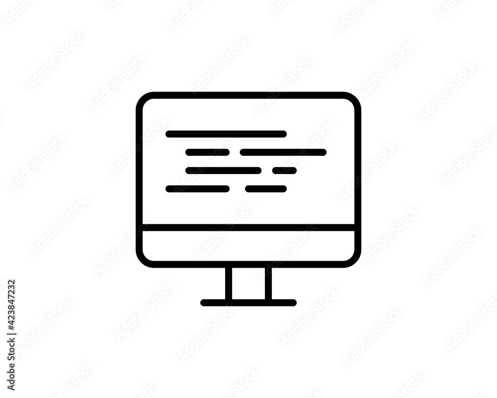 Poster code icon in trendy flat style isolated on grey background. code symbol for your web site design, lo