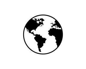 world Icon Vector. Simple flat symbol. Perfect Black pictogram illustration on white background.