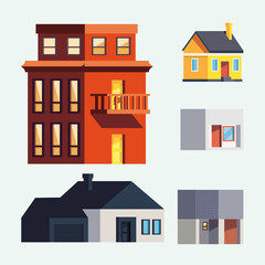 Fototapeta premium Houses symbol set