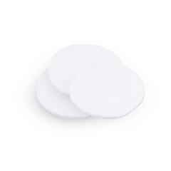 cotton pad isolated on white background. cosmetics facial disk for make up cut out