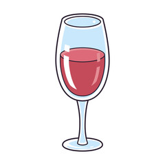 Red wine glass isolated