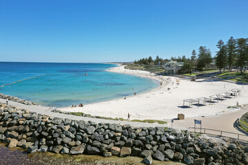 Cottesloe beach on a clear day in summer