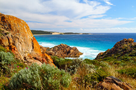 Coastal scene at Injidup Point, Western Australia.