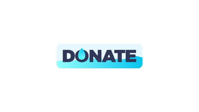 Donate chat. donation button. donate Icon. International charity day. donate now. Donate, social animation.Alpha matte.