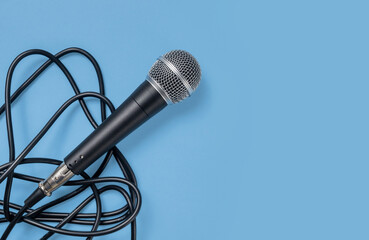 Studio shot of microphone