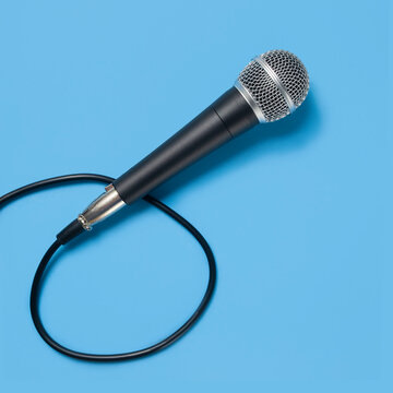 Studio shot of microphone