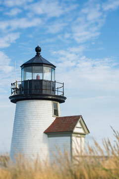 USA, Massachusetts, Nantucket Island, Exterior of Brant Point Light lighthouse