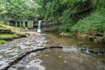 View of Askrigg Waterfall in the Yorkshire Dales National Park