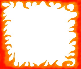 うねる炎の枠の素材