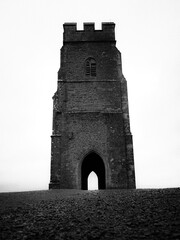 old castle tower in England, Glastonbury tor , © romansucho 67