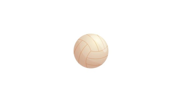 A loop animation of a volleyball ball spinning a white background. Animation of a volleyball ball . Alpha matte.