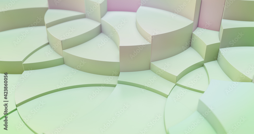 Poster circular shapes with pastel green. abstract geometric background. perfect for text overlay, or subtl