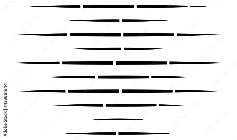 Aufkleber dashed random straight parallel lines geometric element