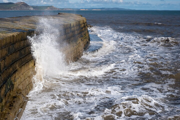 The Cobb Harbour Wall in Lyme Regis