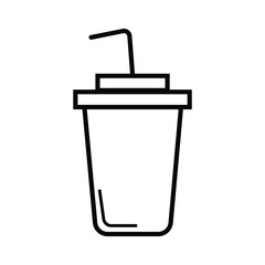 vector drink lines icons set grey on white background