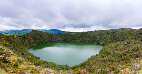 Fototapeta na wymiar the Guatavita Lagoon, Sesquilé, Cundinamarca, Colombia