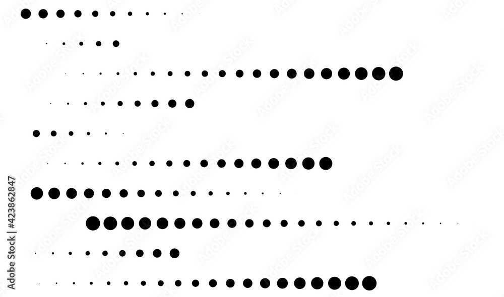 Poster dot, circles, dotted lines abstract design element. stipple, stippling and speckles effect