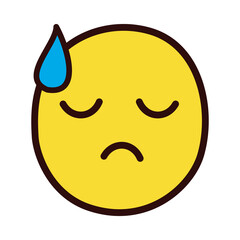 sweat emoji face