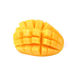 Mango slice isolated on white background