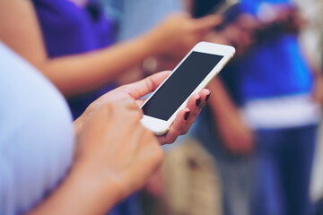 Young Influencer millennial Using Social Media on Smartphone, Like, Follower, Comment and share social media. self absorbed new generation