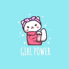 Yes Cute Cat Girl Power Can