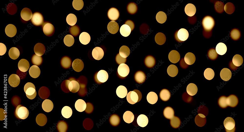 Poster golden abstract bokeh background