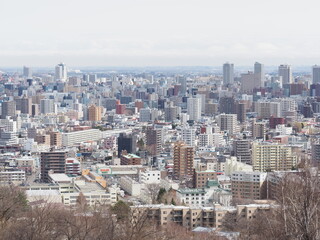 Fototapeta premium 高台から見た札幌の街並み