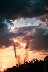 sunset in the clouds