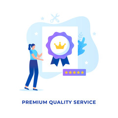 Premium quality service illustration concept. Illustration for websites, landing pages, mobile applications, posters and banners