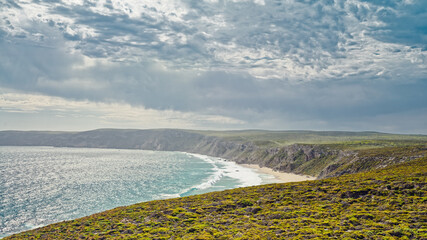 Weirs Cove beach viewed from Remarkable Rocks, Flinders Chase National Park, Kangaroo Island, South Australia