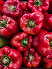 red peppers close up