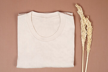 Plain t-shirt mockup template. Sweatshirt sweatshirt design presentation for print. Suitable for...