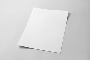 Blank portrait A4 isolated on grey background