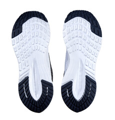 Rubber sole of a sport shoe isolated on white background