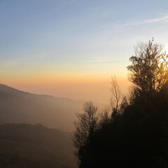 sunrise in Dieng Plateau
