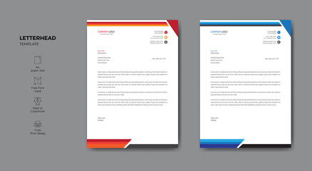 Minimalistelegant styleabstract letterhead template design for your business.