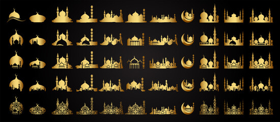Gold mosque set collection.