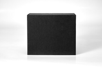 Square black box isolated on white background